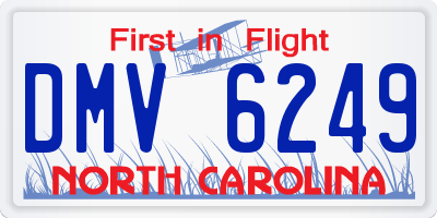 NC license plate DMV6249