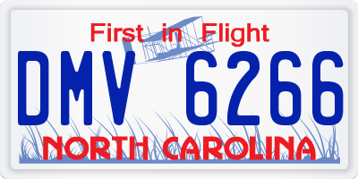 NC license plate DMV6266