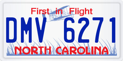 NC license plate DMV6271