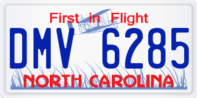 NC license plate DMV6285