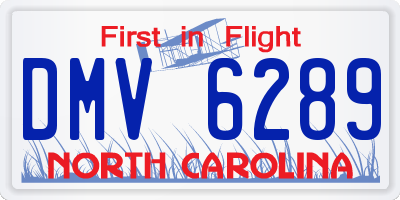 NC license plate DMV6289
