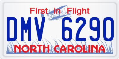 NC license plate DMV6290