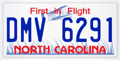 NC license plate DMV6291