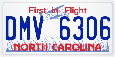 NC license plate DMV6306