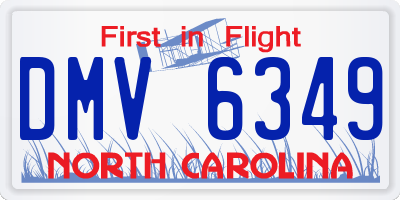 NC license plate DMV6349