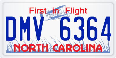 NC license plate DMV6364