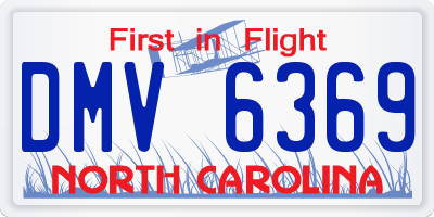 NC license plate DMV6369