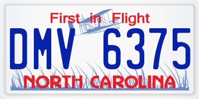 NC license plate DMV6375