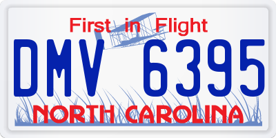 NC license plate DMV6395