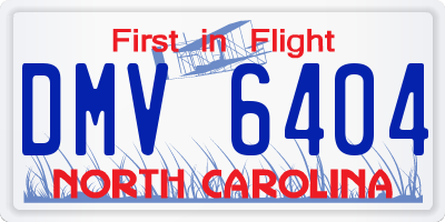 NC license plate DMV6404