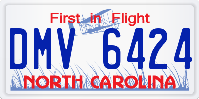 NC license plate DMV6424