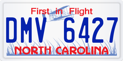 NC license plate DMV6427
