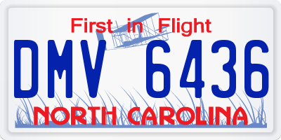 NC license plate DMV6436