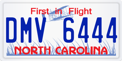 NC license plate DMV6444