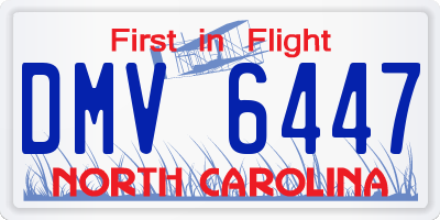 NC license plate DMV6447
