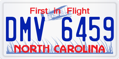 NC license plate DMV6459