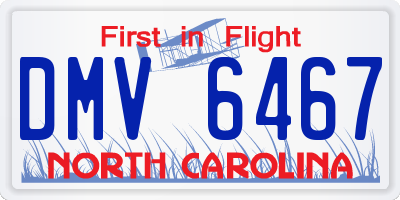 NC license plate DMV6467