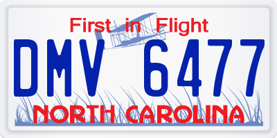NC license plate DMV6477