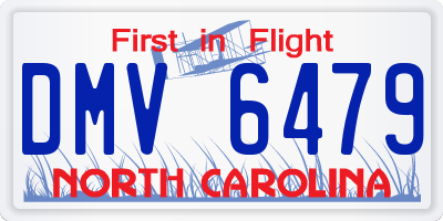 NC license plate DMV6479