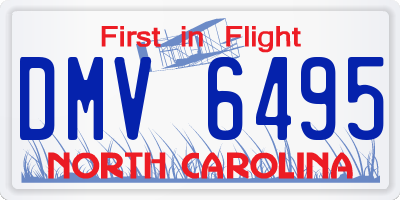 NC license plate DMV6495