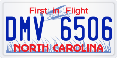 NC license plate DMV6506