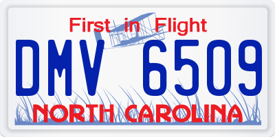 NC license plate DMV6509