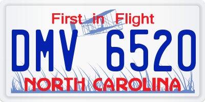 NC license plate DMV6520