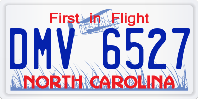NC license plate DMV6527