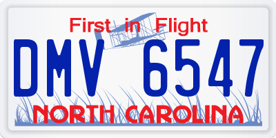 NC license plate DMV6547