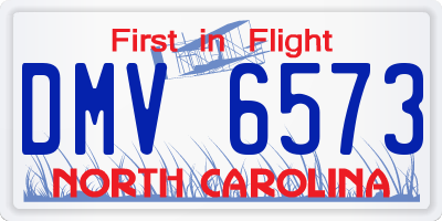 NC license plate DMV6573