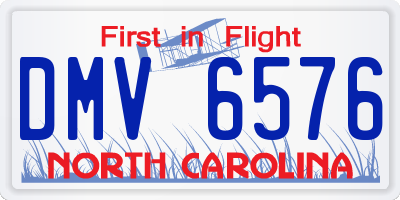 NC license plate DMV6576