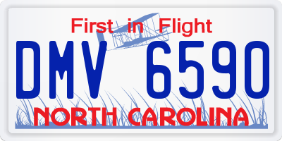 NC license plate DMV6590