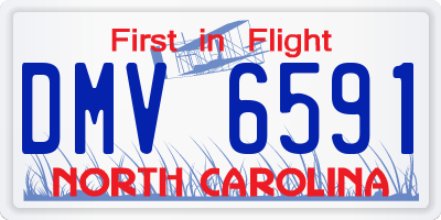 NC license plate DMV6591
