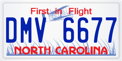 NC license plate DMV6677