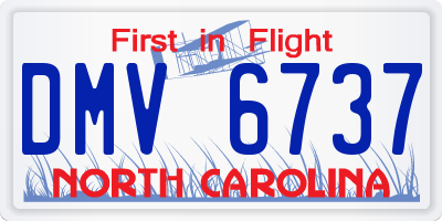 NC license plate DMV6737