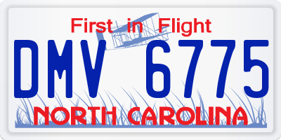 NC license plate DMV6775
