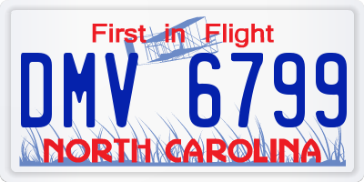 NC license plate DMV6799