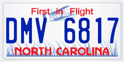 NC license plate DMV6817