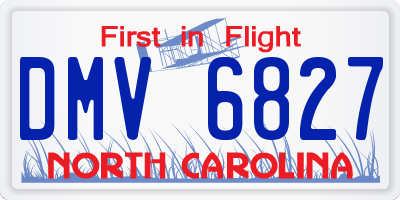 NC license plate DMV6827