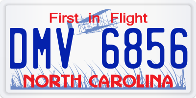 NC license plate DMV6856