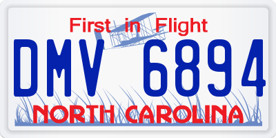 NC license plate DMV6894