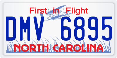NC license plate DMV6895