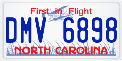 NC license plate DMV6898