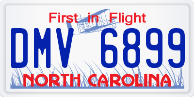 NC license plate DMV6899