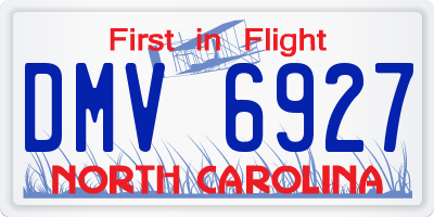 NC license plate DMV6927