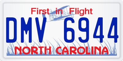 NC license plate DMV6944