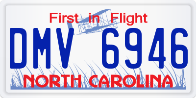 NC license plate DMV6946