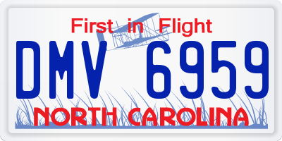 NC license plate DMV6959