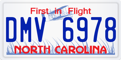 NC license plate DMV6978
