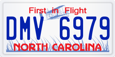 NC license plate DMV6979